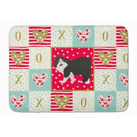 Carolines Treasures 19 x 27 in. Cymric Cat Love Machine Washable Memory Foam Mat CK5593RUG